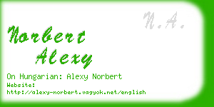 norbert alexy business card